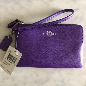 Purple coach handbag
